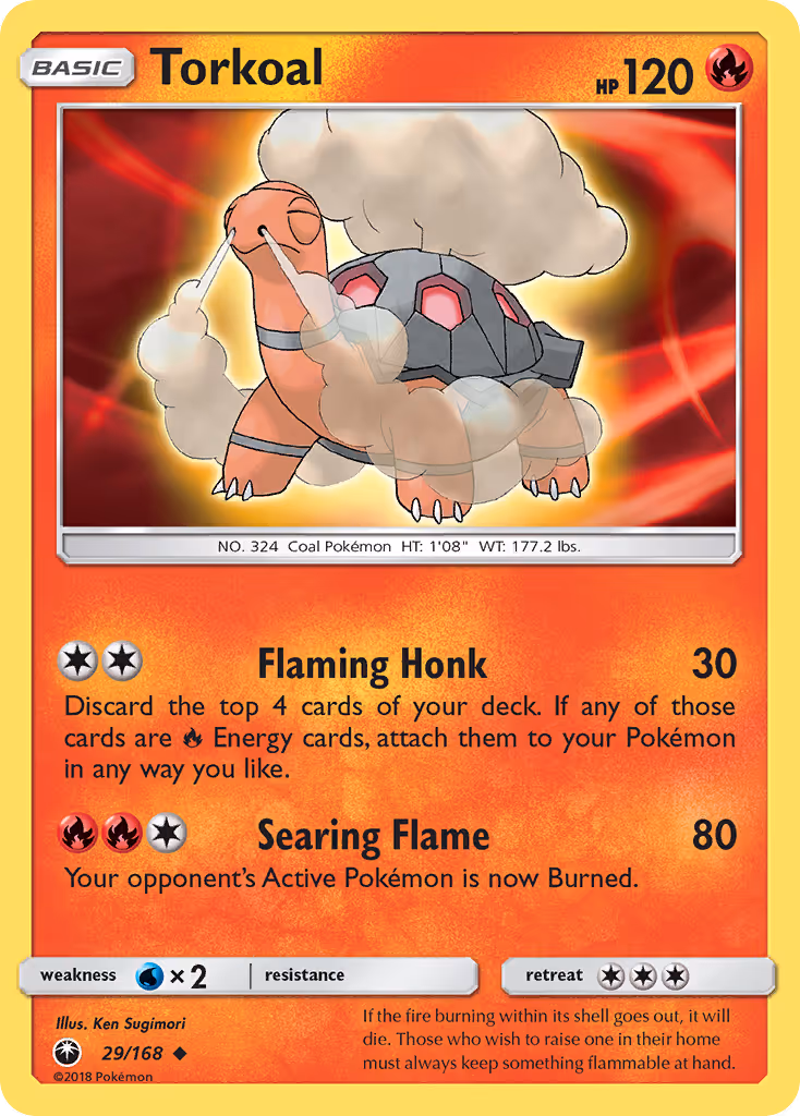Torkoal 29/168 Pokemon card