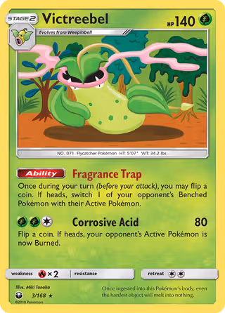 Victreebel 3/168 Pokemon card