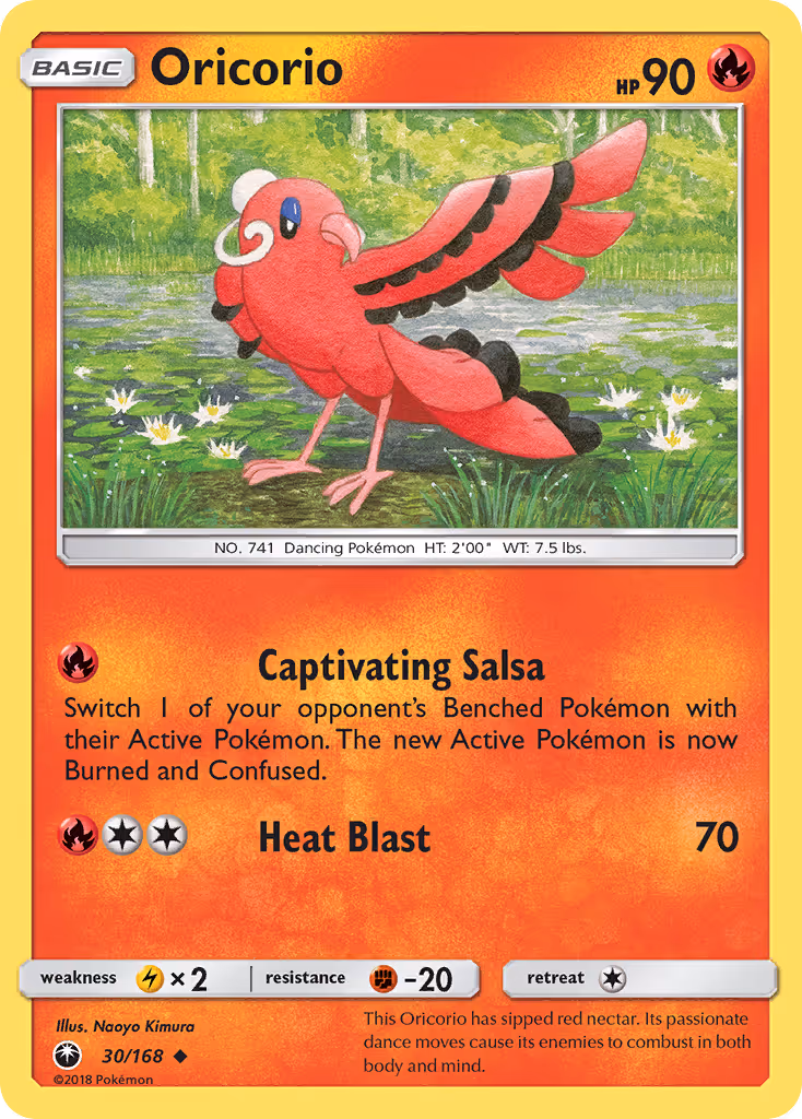 Oricorio 30/168 Pokemon card