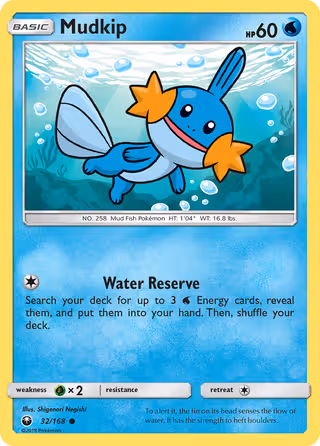 Mudkip 32/168 Pokemon card