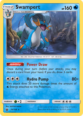Swampert 35/168 Pokemon card