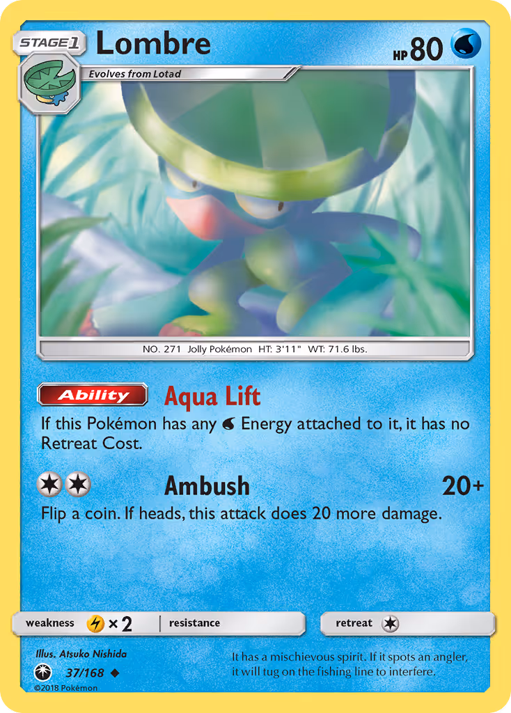 Lombre 37/168 Pokemon card