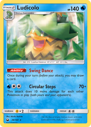 Ludicolo 38/168 Pokemon card