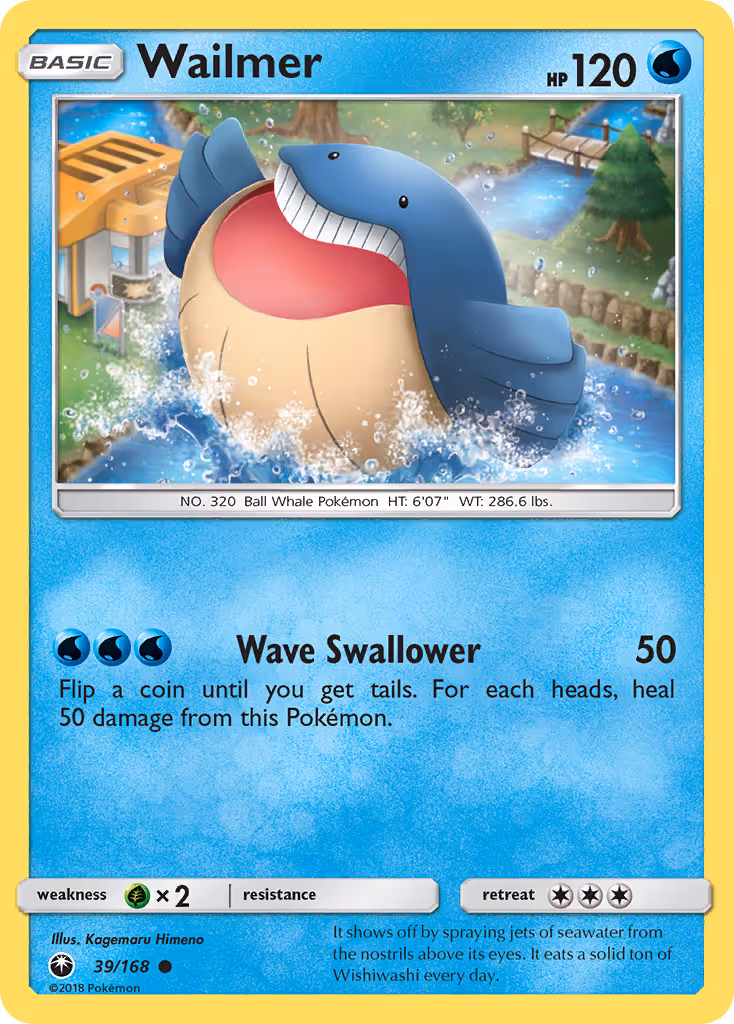 Wailmer 39/168 Pokemon card