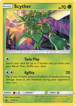 Scyther 4/168 Pokemon card