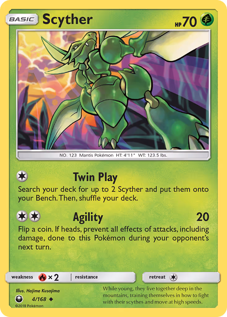 Scyther 4/168 Pokemon card