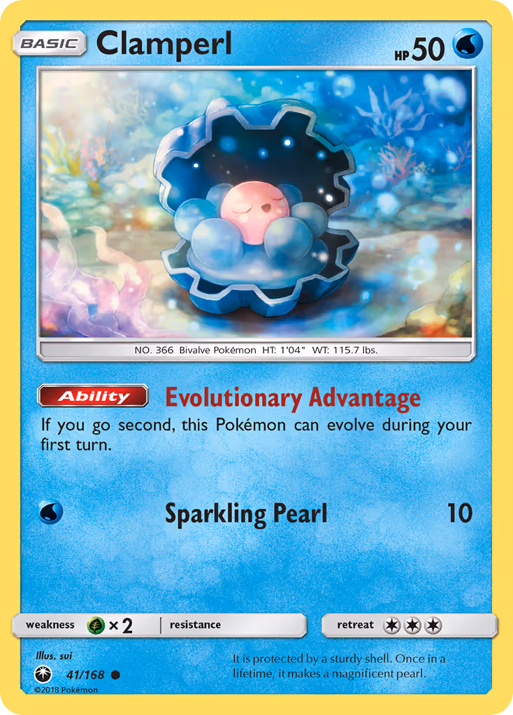 Clamperl 41/168 Pokemon card