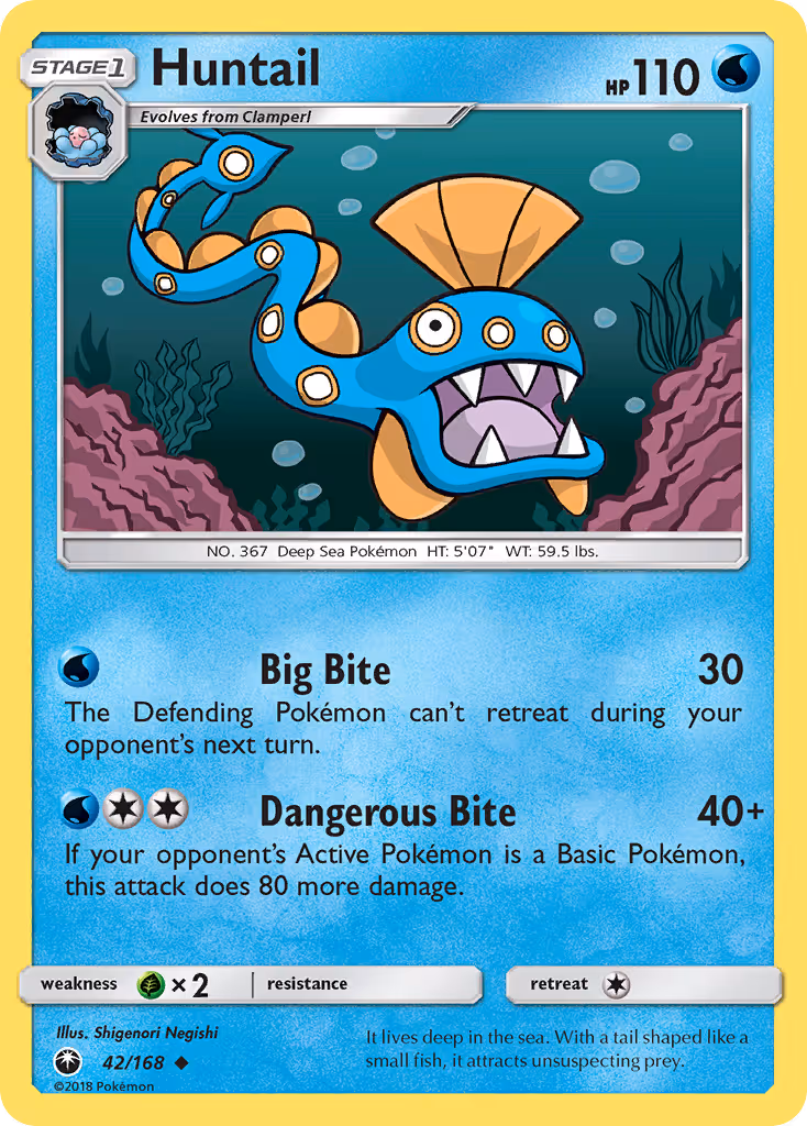 Huntail 42/168 Pokemon card