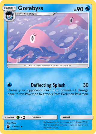 Gorebyss 43/168 Pokemon card