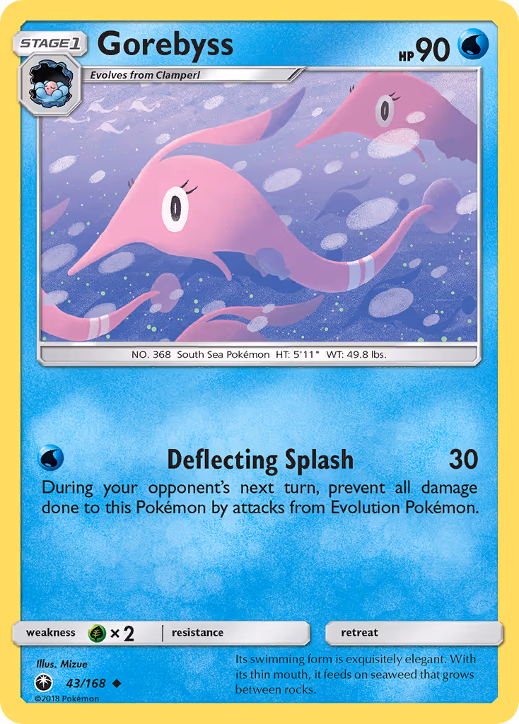 Gorebyss 43/168 Pokemon card