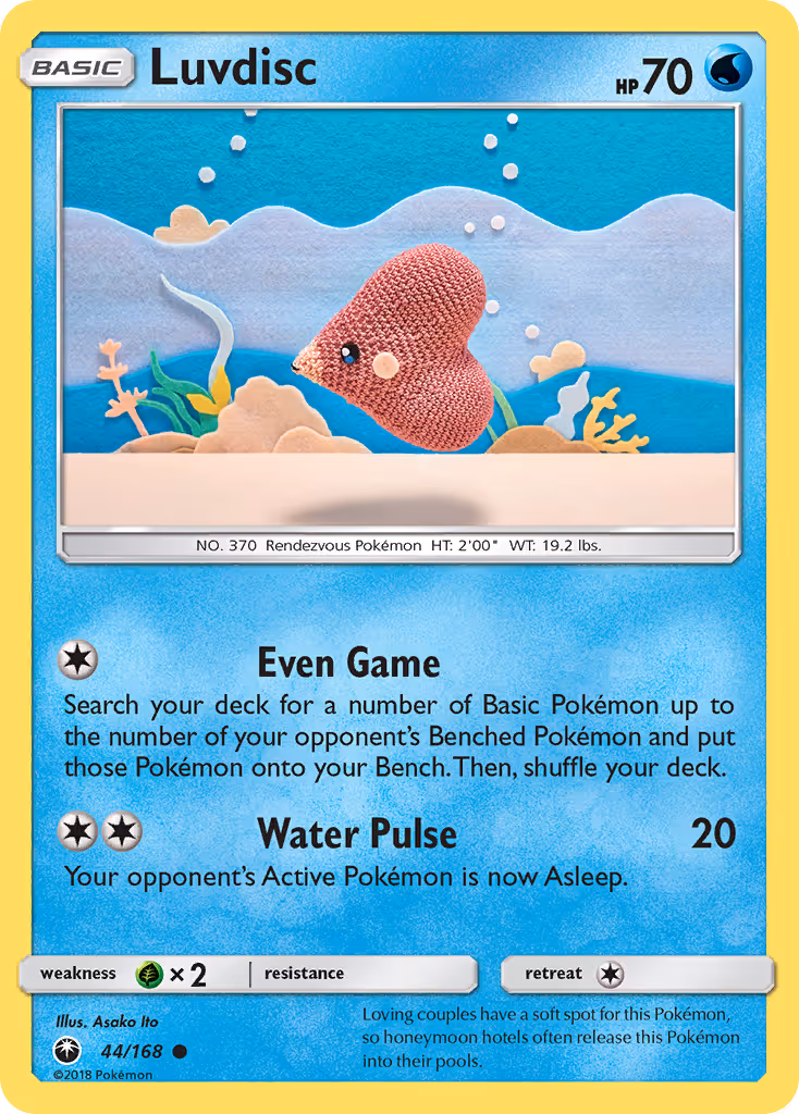 Luvdisc 44/168 Pokemon card