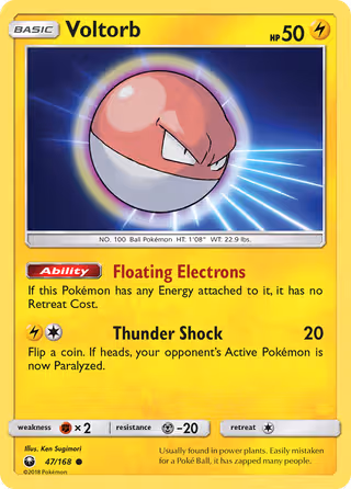 Voltorb 47/168 Pokemon card