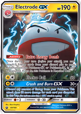 Electrode GX 48/168 Pokemon card
