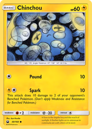 Chinchou 49/168 Pokemon card