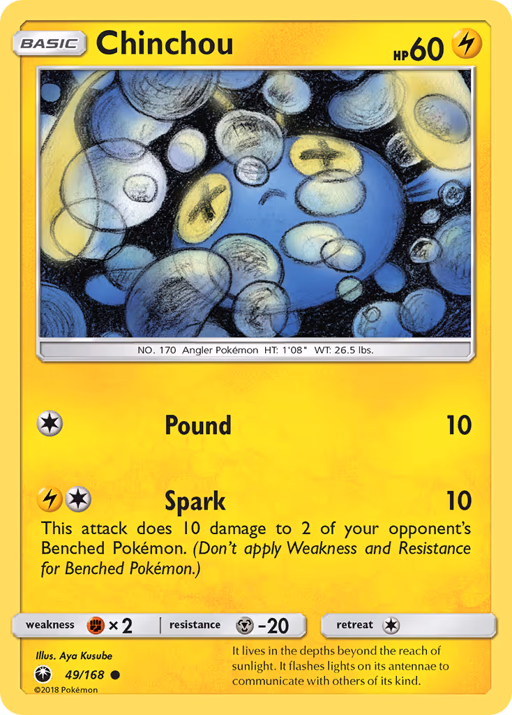 Chinchou 49/168 Pokemon card