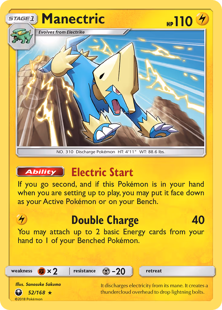 Manectric 52/168 Pokemon card