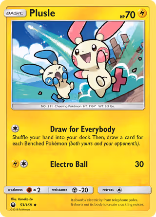 Plusle 53/168 Pokemon card