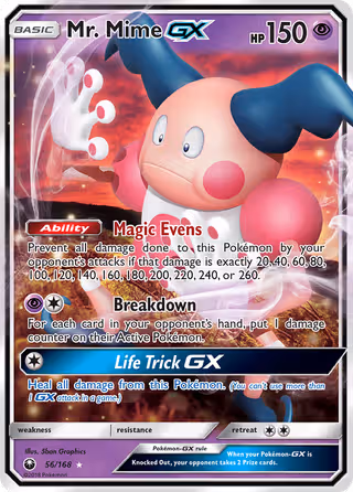 Mr. Mime GX 56/168 Pokemon card