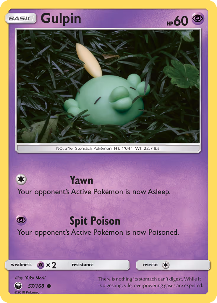 Gulpin 57/168 Pokemon card