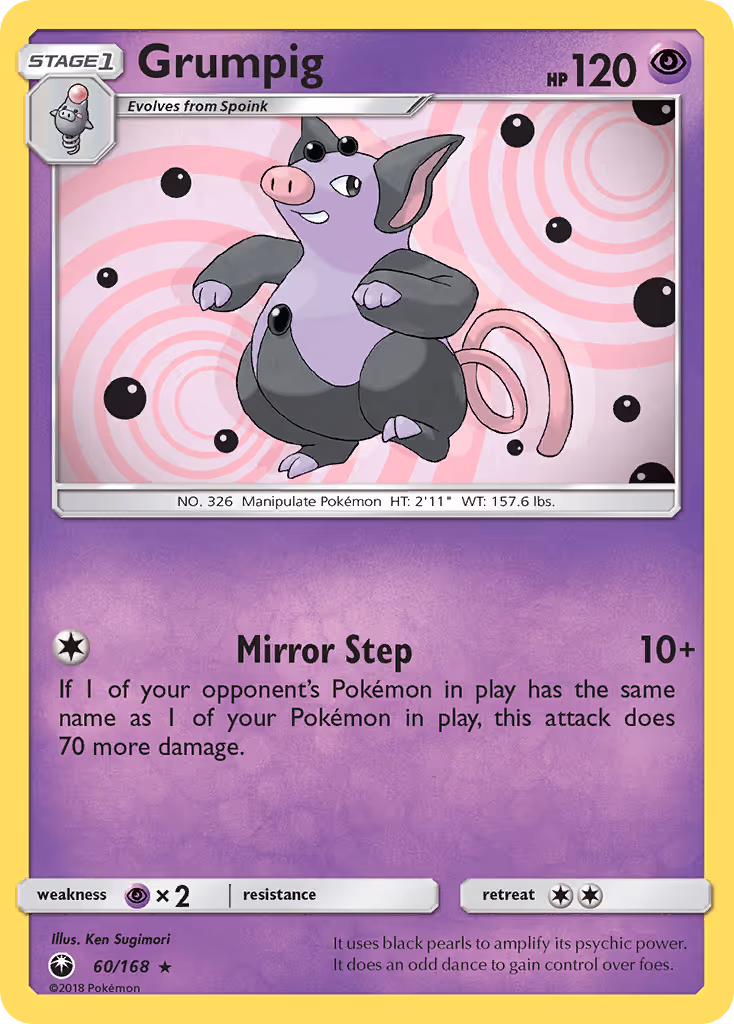 Grumpig 60/168 Pokemon card
