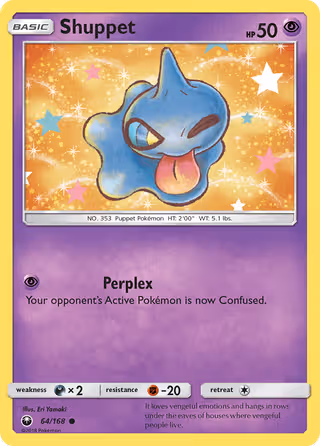 Shuppet 64/168 Pokemon card