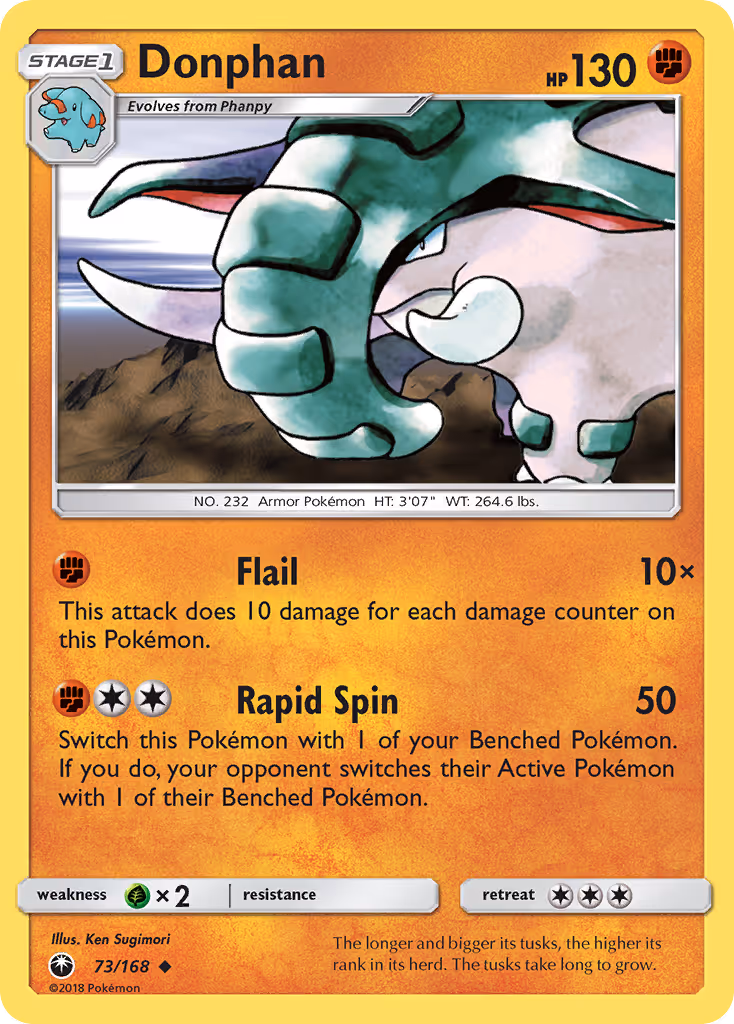 Donphan 73/168 Pokemon card