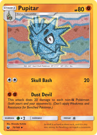 Pupitar 75/168 Pokemon card