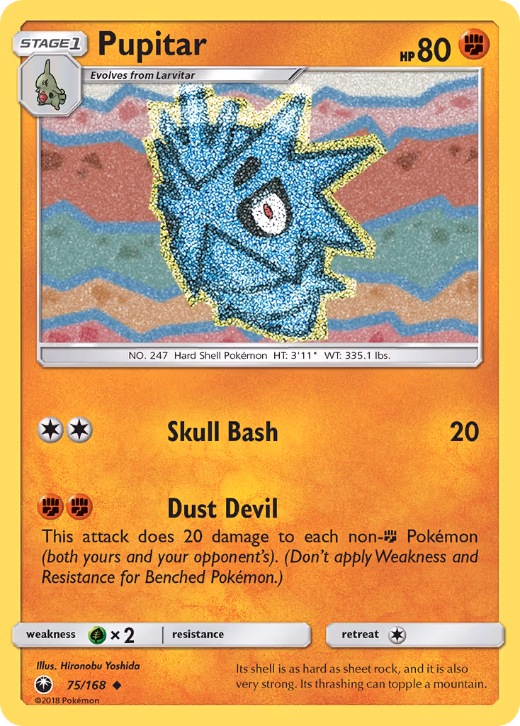 Pupitar 75/168 Pokemon card