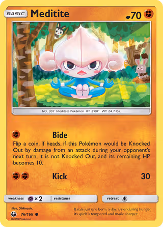 Meditite 76/168 Pokemon card