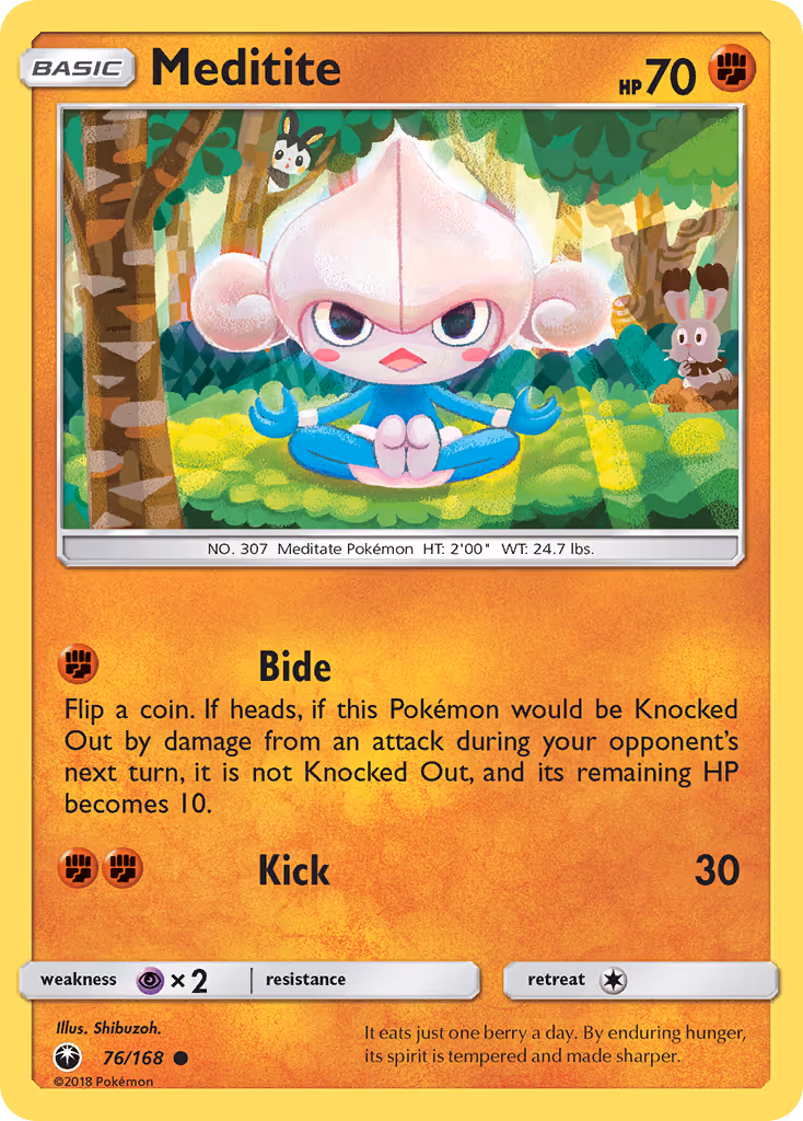 Meditite 76/168 Pokemon card