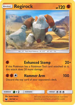 Regirock 80/168 Pokemon card