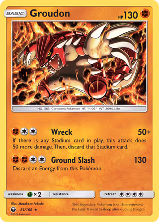 Groudon 81/168 Pokemon card