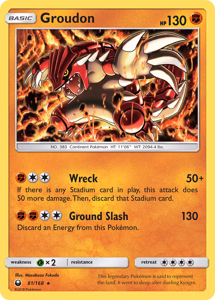 Groudon 81/168 Pokemon card