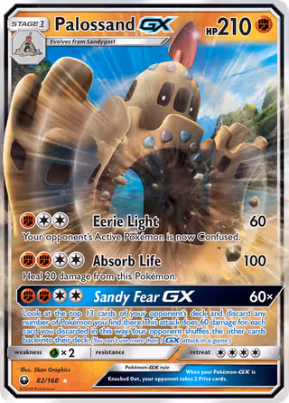 Palossand GX 82/168 Pokemon card