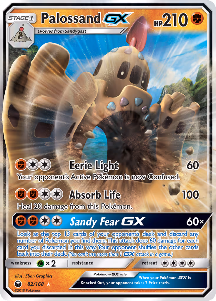Palossand GX 82/168 Pokemon card