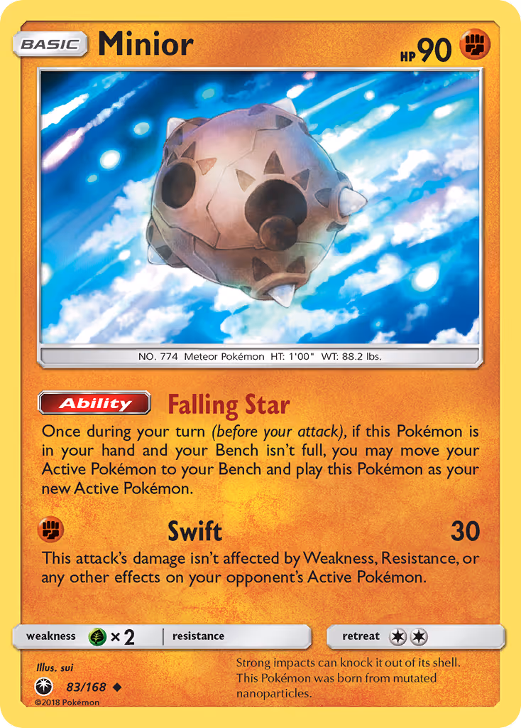 Minior 83/168 Pokemon card