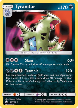 Tyranitar 87/168 Pokemon card
