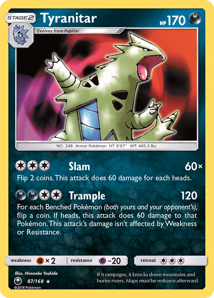 Tyranitar 87/168 Pokemon card