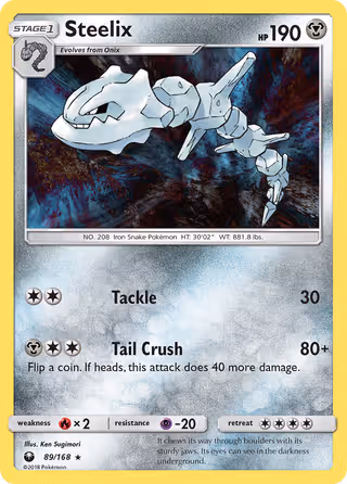 Steelix 89/168 Pokemon card