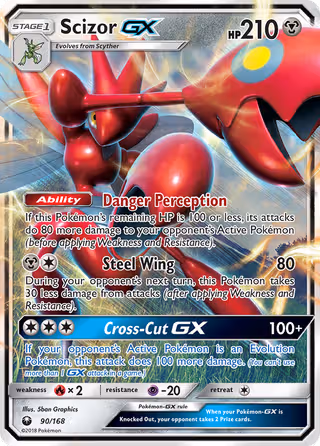 Scizor GX 90/168 Pokemon card