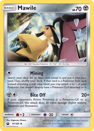 Mawile 91/168 Pokemon card