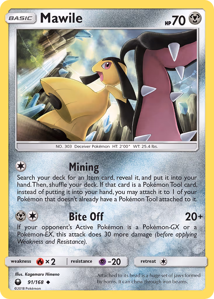 Mawile 91/168 Pokemon card