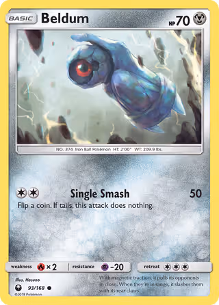 Beldum 93/168 Pokemon card