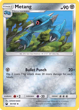 Metang 94/168 Pokemon card