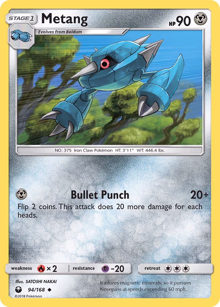 Metang 94/168 Pokemon card