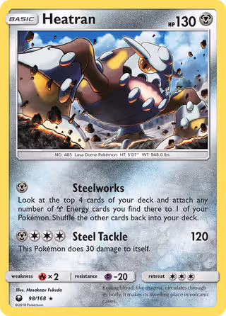 Heatran 98/168 Pokemon card