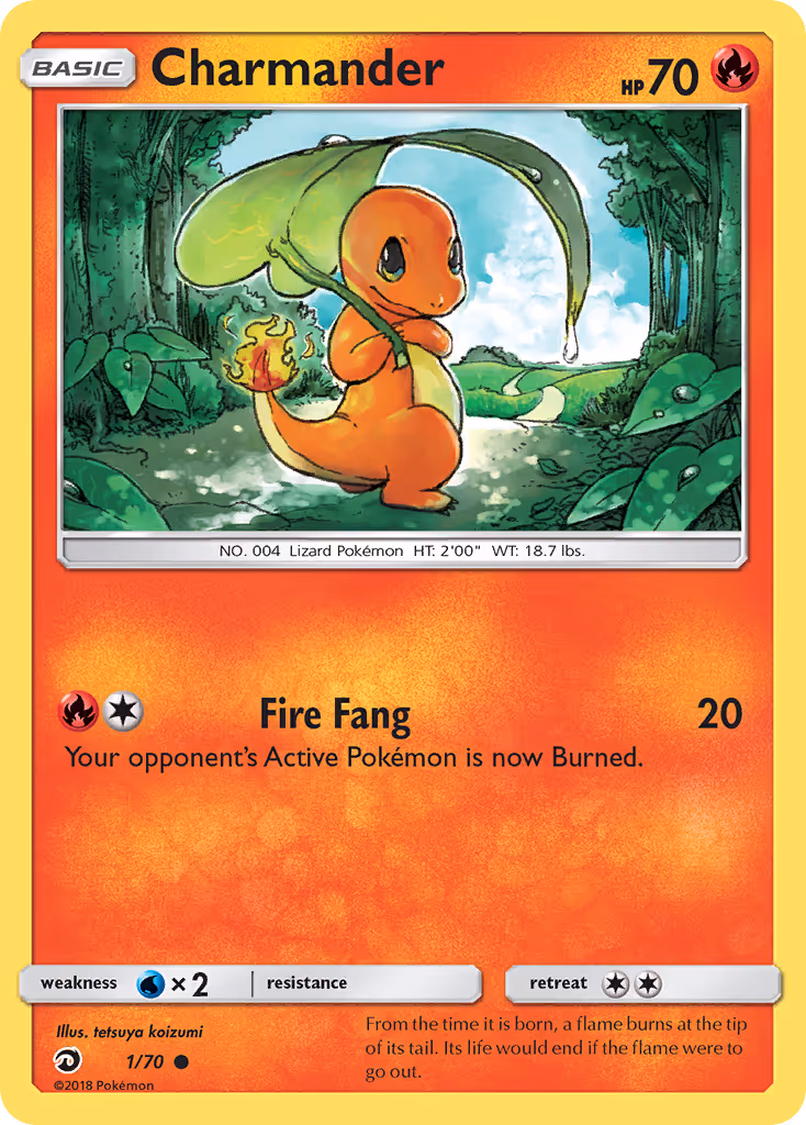 Charmander 1/70 Pokemon card