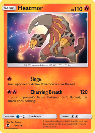 Heatmor 10/70 Pokemon card