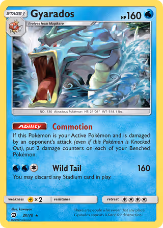 Gyarados 20/70 Pokemon card