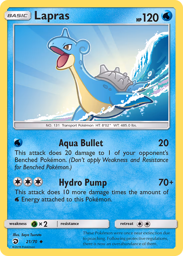 Lapras 21/70 Pokemon card